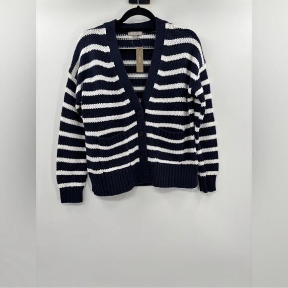 J.Crew Heritage cotton relaxed cardigan in stripe - Picture 5 of 8